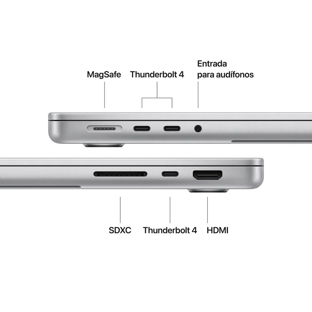 MacBook Pro de 14 pulgadas: Chip M5 de Apple con CPU de 10 núcleos y GPU de 10 núcleos, 512 GB SSD - Plata - Image 7