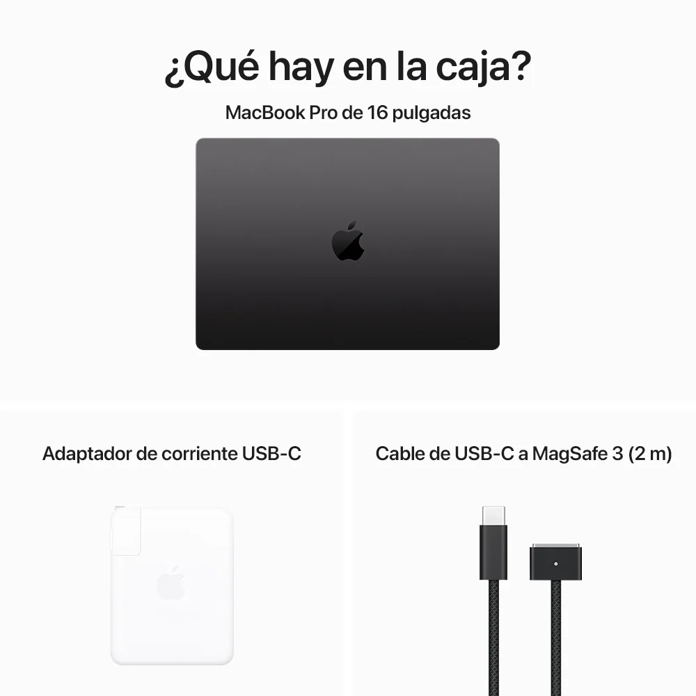MacBook Pro de 16 pulgadas: Chip M3 Pro de Apple con CPU de 12 núcleos y GPU de 18 núcleos, 512 GB SSD - Negro espacial - Image 10