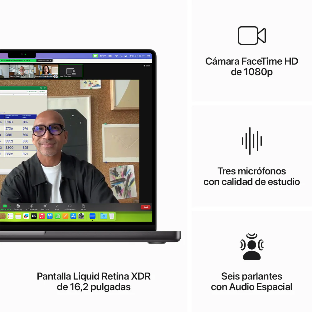 MacBook Pro de 16 pulgadas: Chip M3 Pro de Apple con CPU de 12 núcleos y GPU de 18 núcleos, 512 GB SSD - Negro espacial - Image 5
